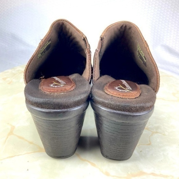 Earth Origins Mules Women Size 9 Brown Burnished Leather Open Back Slip On Shoes - Picture 9 of 11